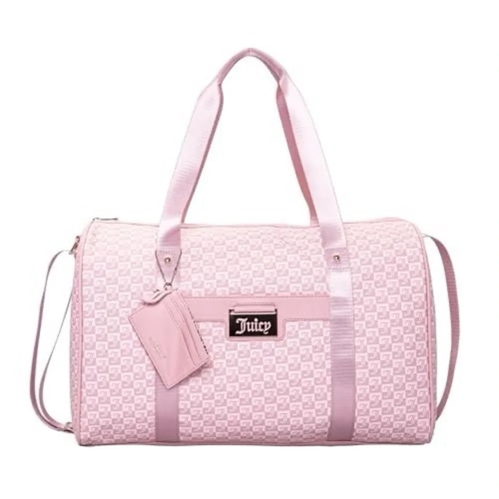 Juicy Couture Miss Juicy Weekender Bag With Card Case & Charm Pink J Charm NWT